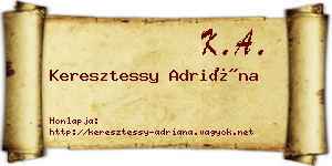 Keresztessy Adriána névjegykártya